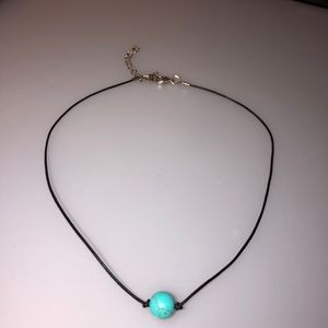 Simple Turquoise Choker Necklace